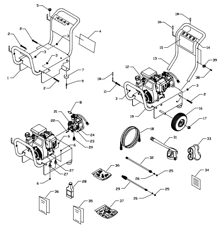 GENERAC 1450-2 parts breakdown